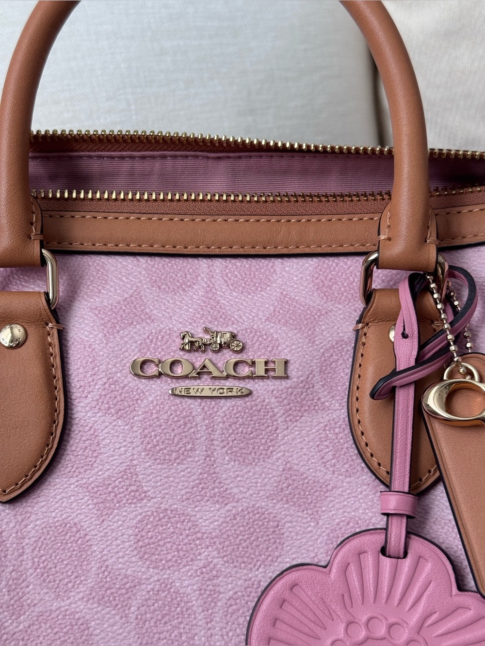 Coach Powder Pink Large Rowan - Picture 6 of 6